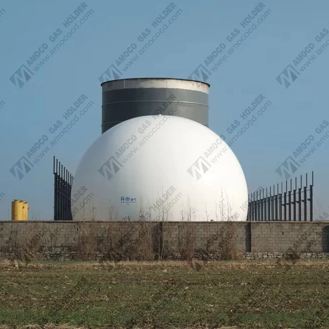 AMOCO 4000 Cubic Meter Biogas Generator Balloon and Plant Digester for Waste from Straw Efficient Gas Production