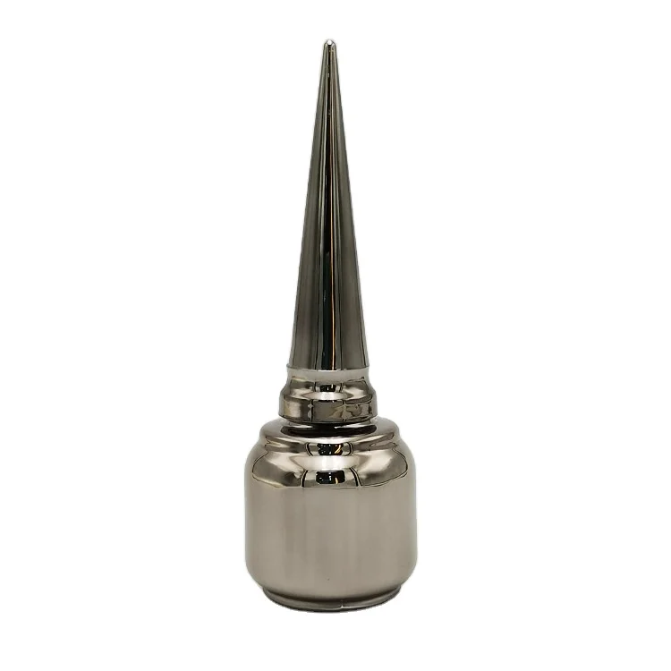 Wholesales 15ml paint custom empty uv gel nail polish glass bottle with conical cap and  brush