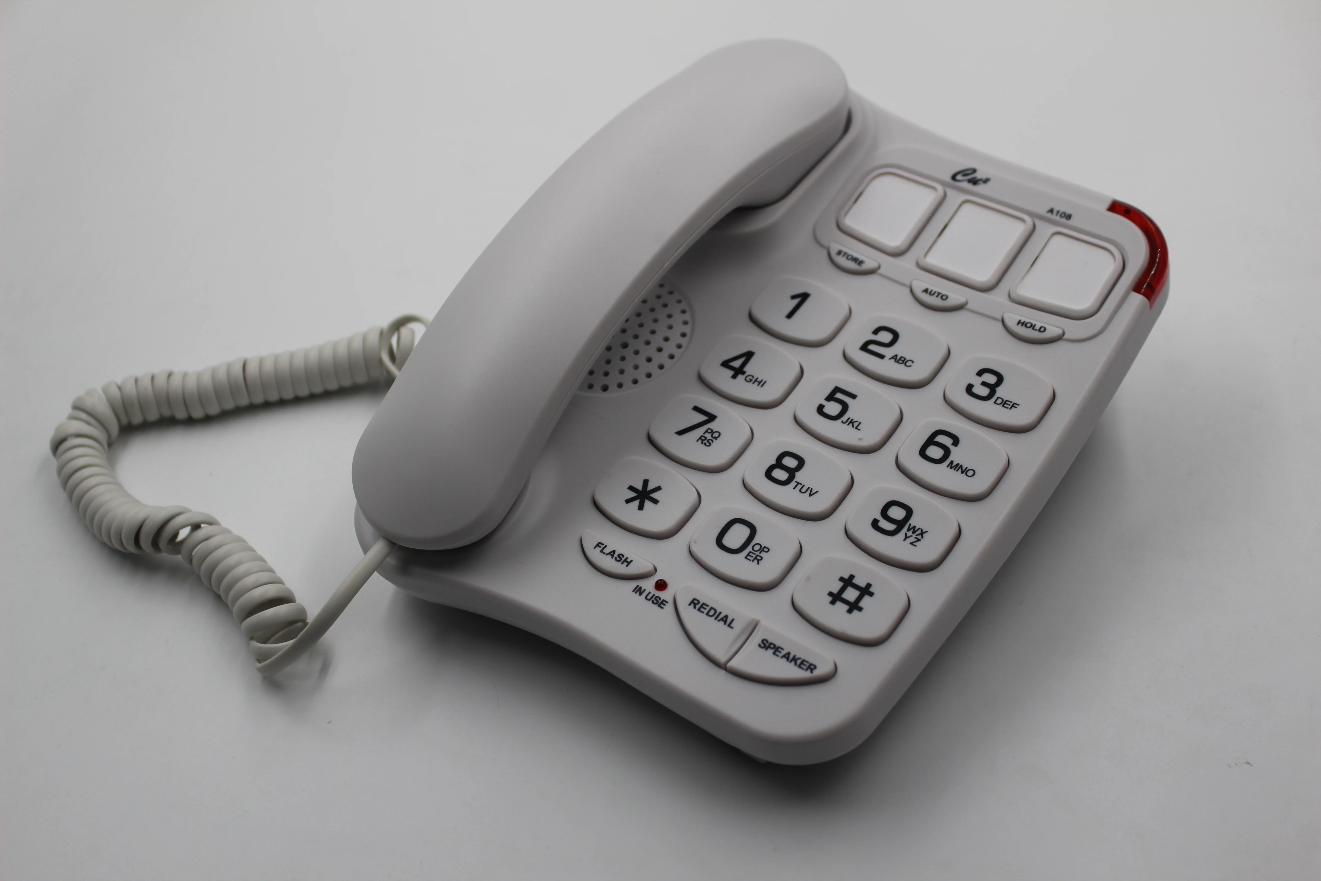 2022 hot selling big button phone fancy corded house telephone set with basic function  for elder People