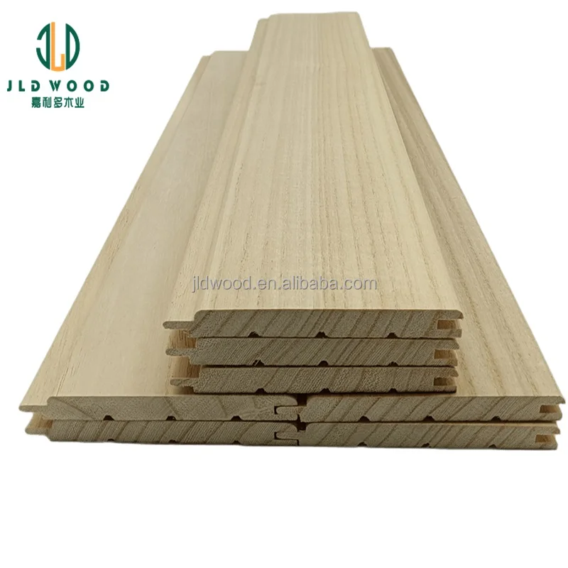 Direct solid wood factory 4 sides sanded oak/paulownia/poplar solid wood for wholesale