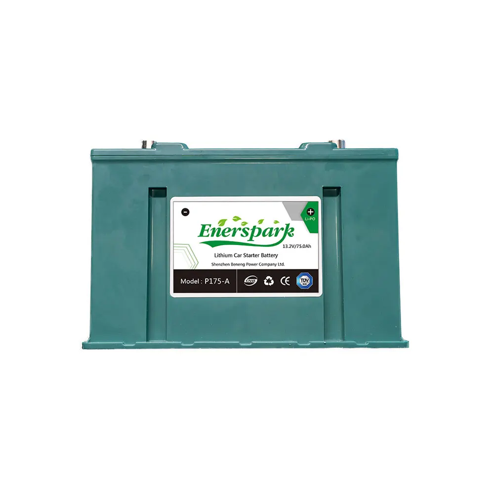 Enerspark 12v75ah 13,2 v lifepo4 батарея для автомобильного стартера 1500CCA автомобильный литий-ионный аккумулятор