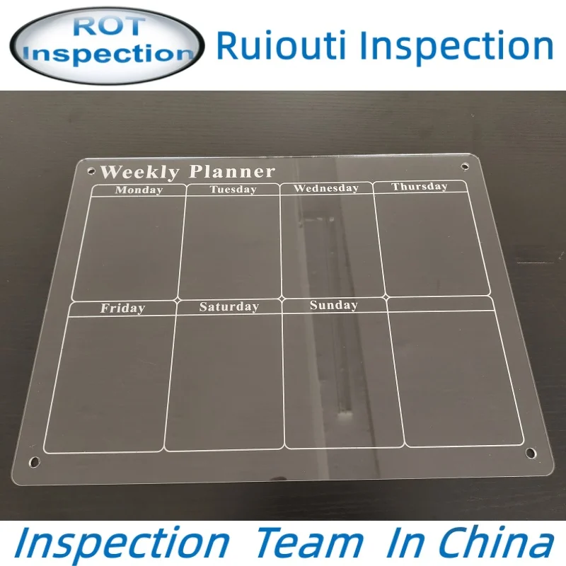 Acrylic calendar third party inspection service and quality check service hangzhou inspection