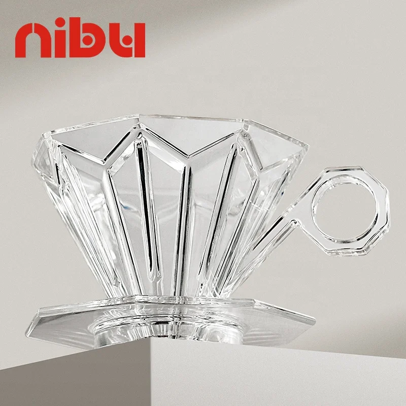 Nibu Customization Hand Brewing Coffee Tool Cone V Shape Coffee Dripper Filter Strainer Coffee Filter Cup