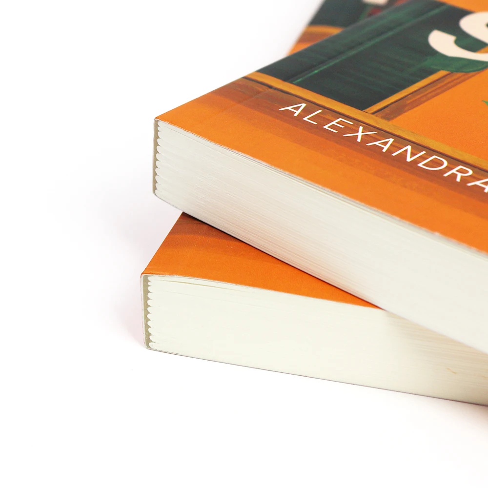 Cream paper black and white paperback book printing soft cover