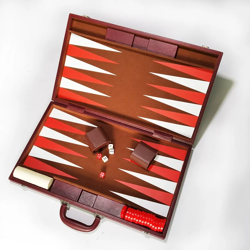 Board games  luxury backgammon set PU leather backgammon