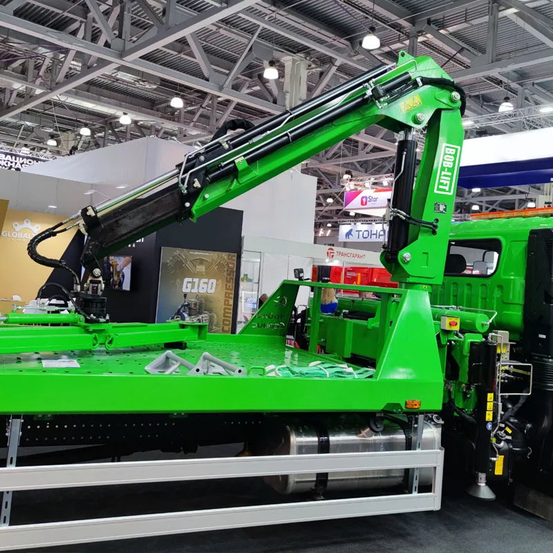 BOB-LIFT 5 ton platform tow truck crane road wrecker crane telescopic boom crane for sale