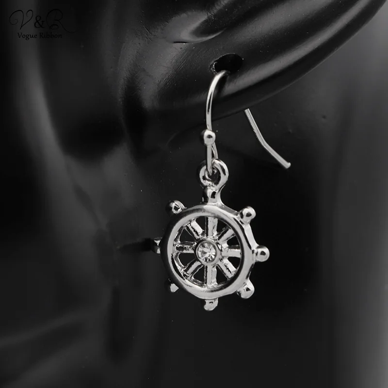 V&R Fashion Jewelry 2020 new design Gold Plated Anchor Small Hook sea series Earring for Woman