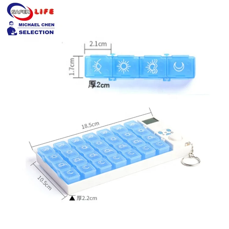 Wholesale Digital pill box timer reminder weekly 28 compartments fast delivery