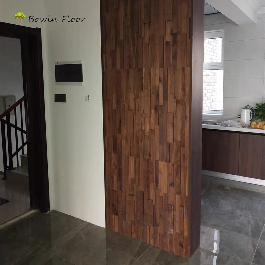 3D Interior Decoration Wallpaper Natural Wooden Wall Panel