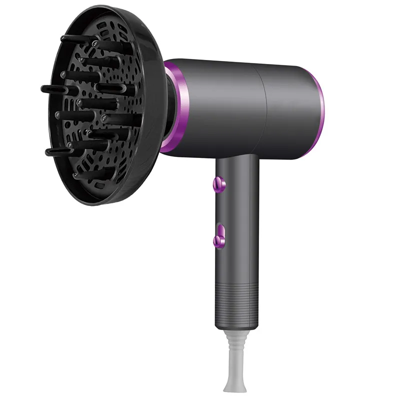 Blue-Ray Negative Ion Air Collecting Hair Drier Professional Hair Dryer for Home Use Electric Mute Hot/Cold Air Hair Blower