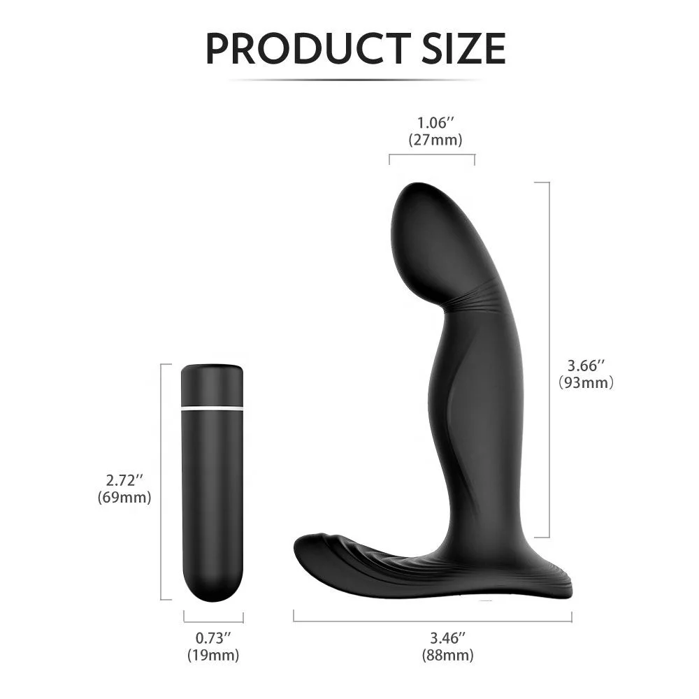 High Quality Single Button Switch Frequency Conversion Soft Silicone Massage Chastity Vibrating Anal Plug