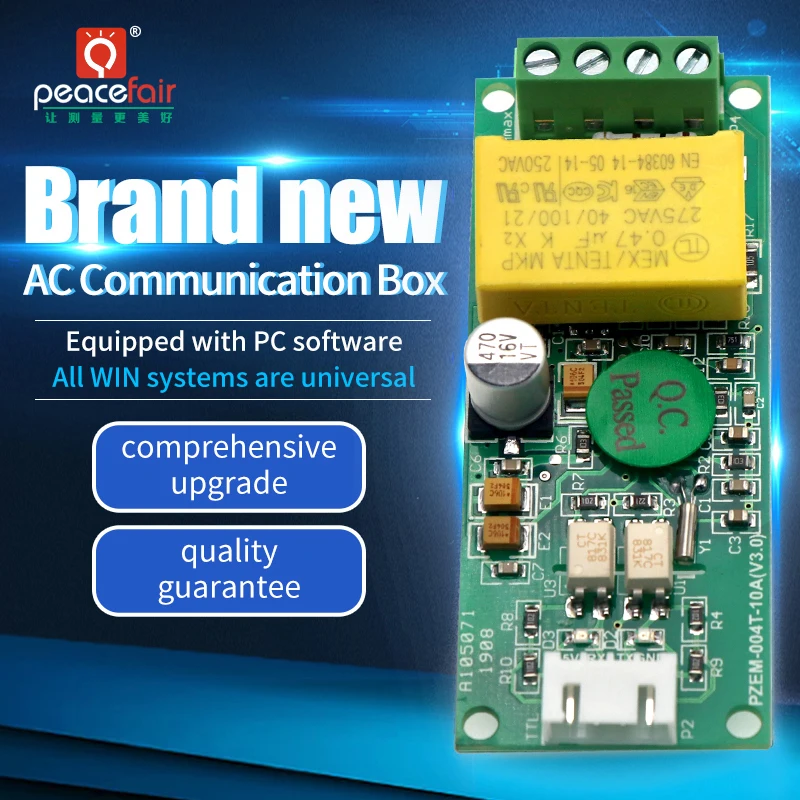 Peacefair PZEM-004T 220V TTL Modbus Ammeter Voltmeter Voltage Power Kwh Meter Wattmeter AC Electric Energy Monitoring Module