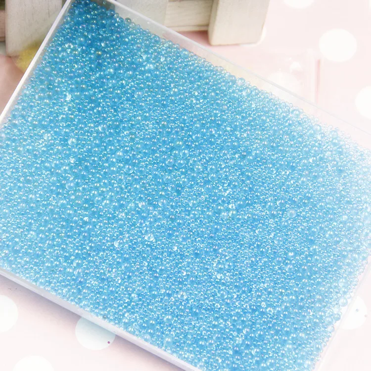 High Quality Transparent Color Round Shape Acrylic Beads 0.8-3mm Colorful Bubbling Beads Diy Decoration