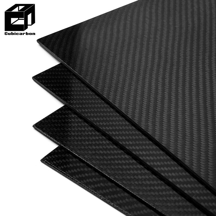 Buy Real Carbon Fiber Plate with Epoxy Resin Custom 12*12 inches 3K Thin Carbon Fiber Sheet Panel