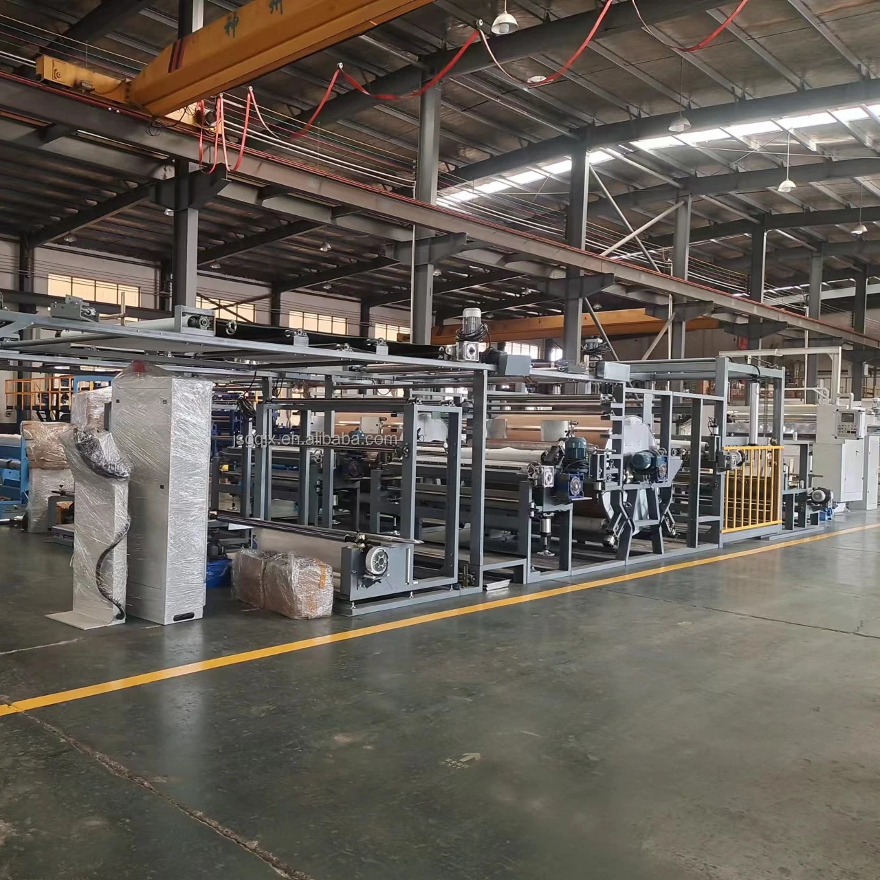 automatic feeder sofa fabric SOLVENT GLUE DOT TRANSFER 1800mm LAMINATION MACHINE