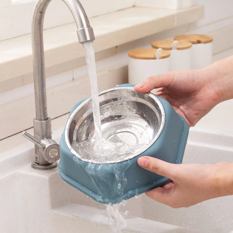 OEM Latest dog bowl stainless steel anti-overturning pet feeding bowl dog food bowls stainless steel