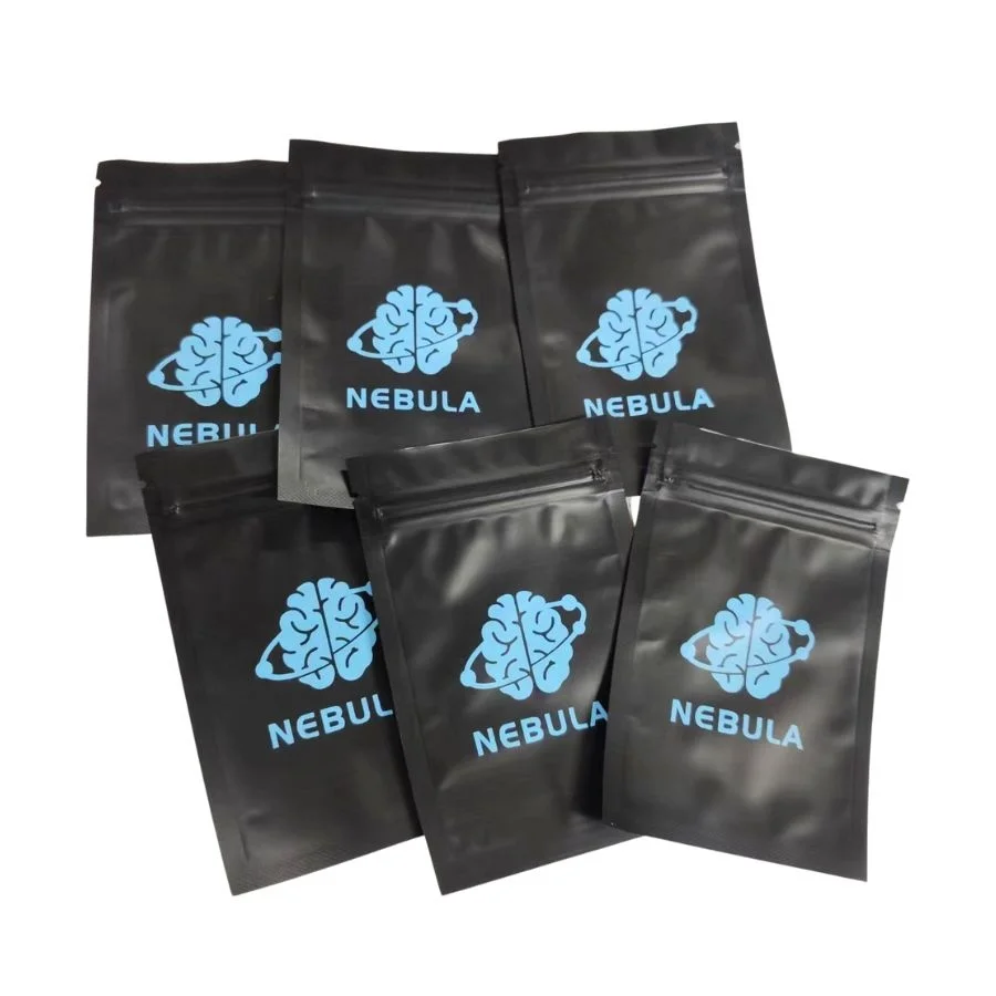 Ready Stock Sachet Black Pouch Custom Oral OXY Label Sticker Holographic Oral Plastic Bag with Resealable Zipper