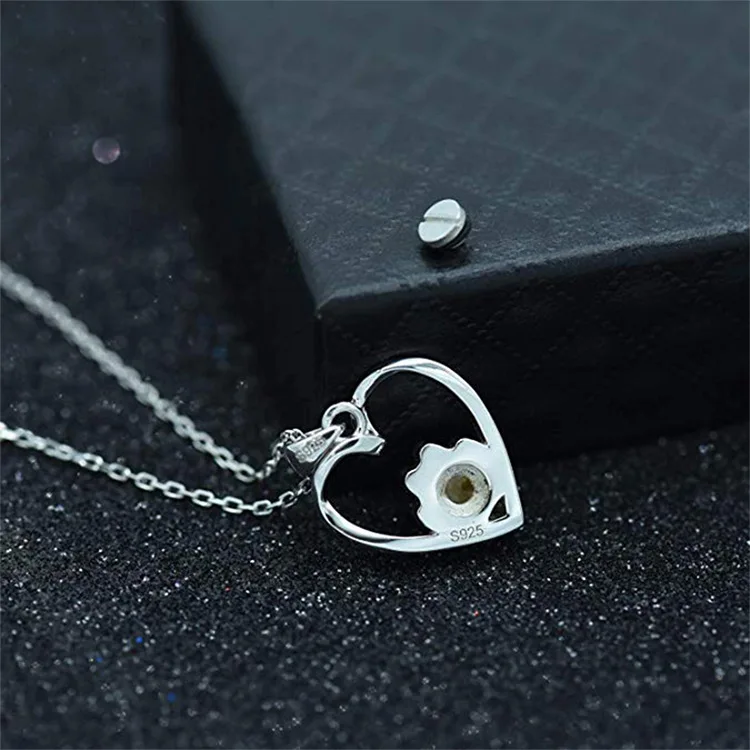 925 Sterling Silver Cremation Jewelry For Ashes Keepsake Minimalist Bar Necklace For Men Women