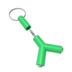 Wholesale slim Y shape 3.5mm audio adapter,one male to dual female audio cables earphone splitter headphone splitter