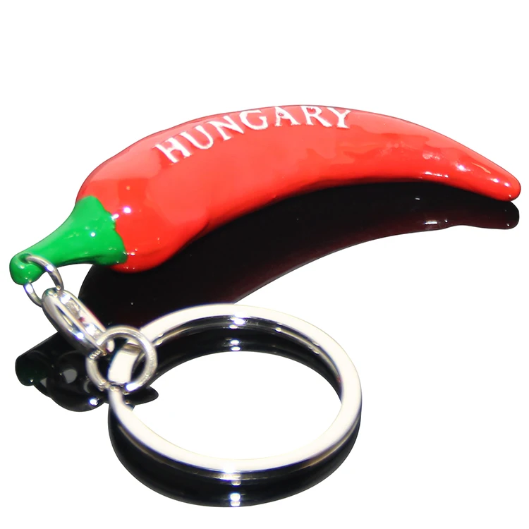 Hungary Red Pepper Key Holder Chili Gifts Key Chain Ring Tourist Souvenirs Hungary Chili Keychain