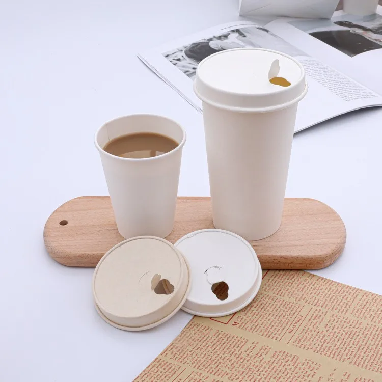 Factory price biodegradable paper cups PLA coated  coffee cup with lid to go cups  eco friendly  all kinds of size (1600520132123)