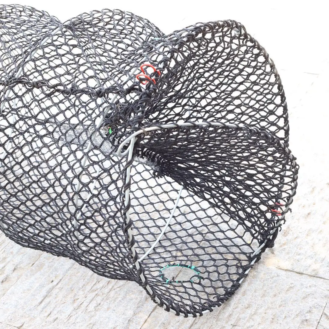 High quality American Seattle big fish cage knotless Net Trap with escape  folding crab catcher spring crab cage