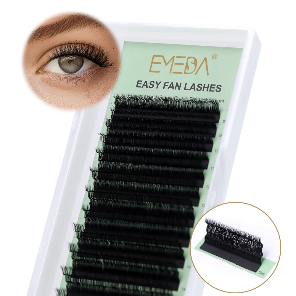Professional Supplies Custom Private Label Wool Roll Individual Faux Mink Premade Fans Silk Classic Volume Eyelash Extensions