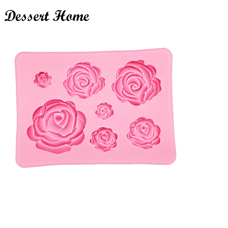 D1023 DIY 3D Rose Sugarcraft Silicone Fondant Mold Wedding Cake Decorating Tools flower Resin Clay Gumpaste Molds