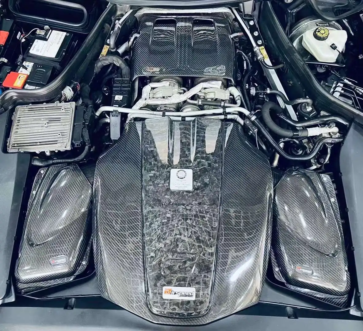 Воздухозаборники Airspeed Brand Auto Engine Systems 100% из сухого углеродного волокна для BENZ AMG GT 4