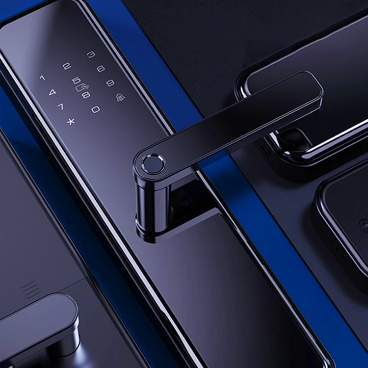 Laiu mortise biometric wifi app key card smart door lock with tuya function