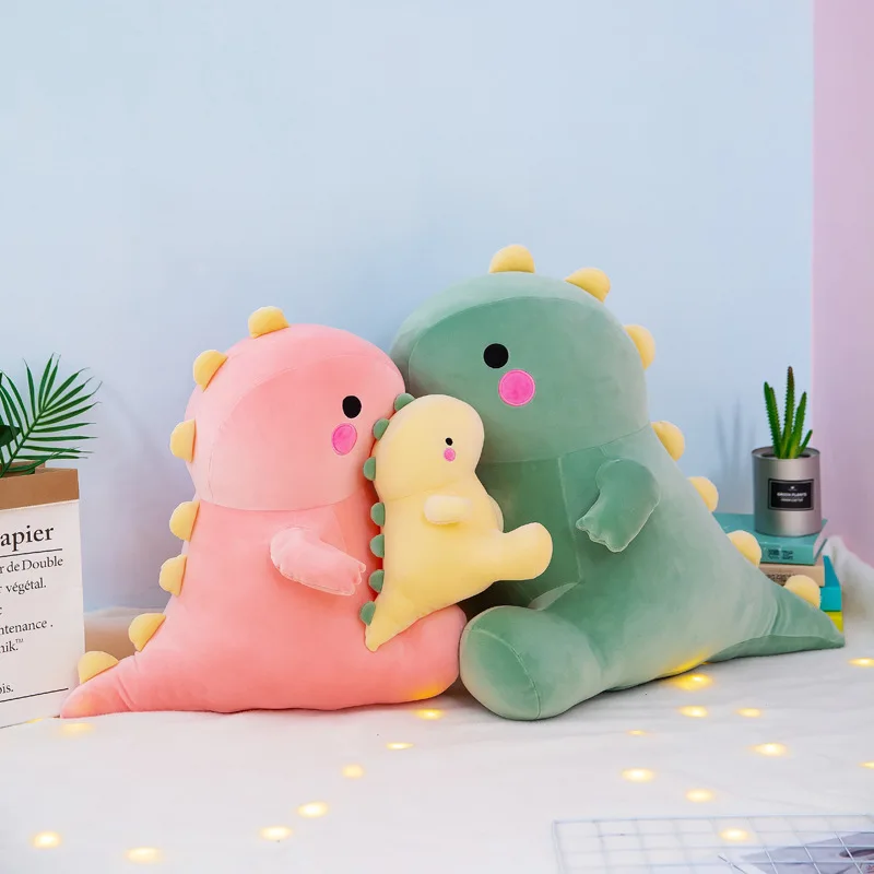 Wholesale Dinosaur Plush Doll Huggable Cartoon Down Cotton Toy Nap Lying Pillow Toy Couple Backrest Soft Creative Doll