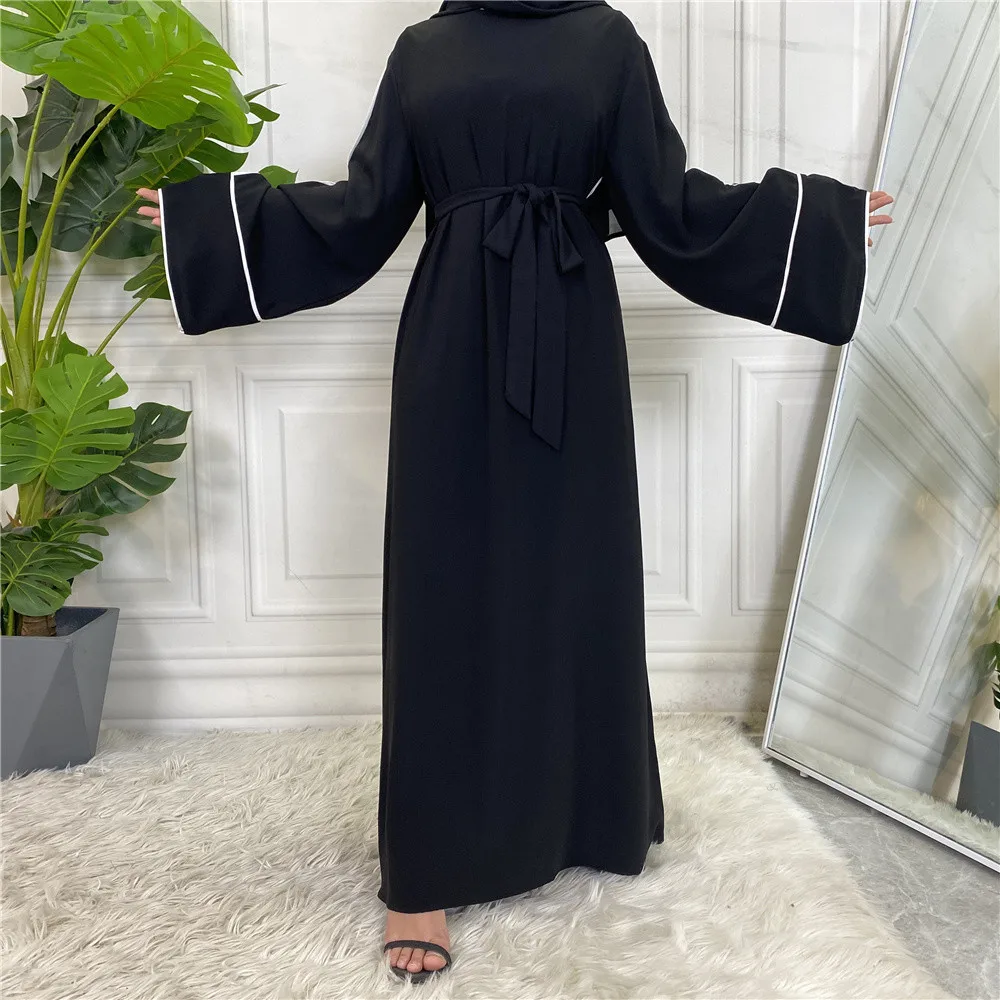 Yibaoli Manufacturer Wholesale Muslim Plain 5 Colors Black Nida Fabric Abaya Dubai 2024