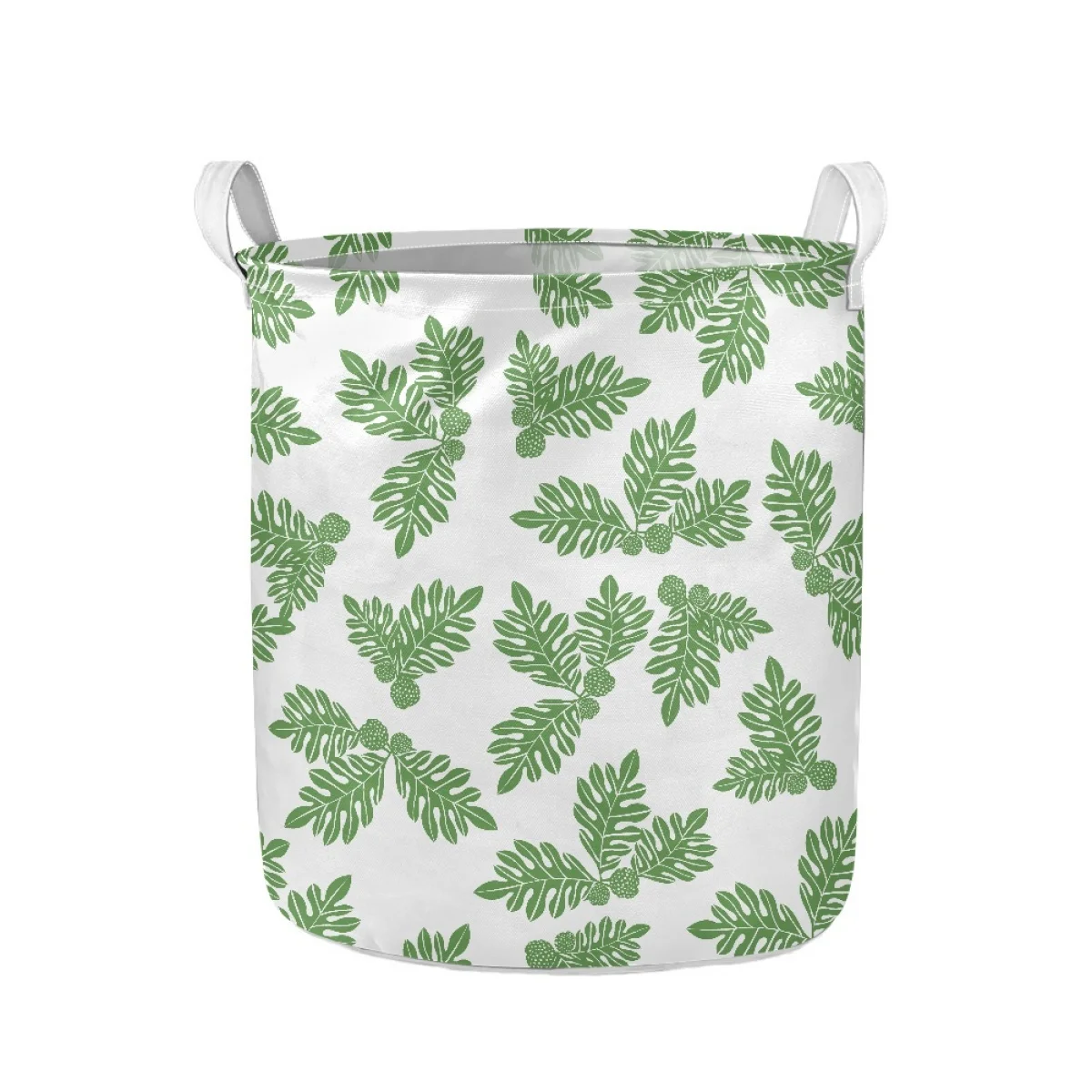 New Design Custom Hawaiian Fashion Ulu Leaves Fabric Prints High Quality Foldable Oxford Cloth Laundry Hamper Print On Demand