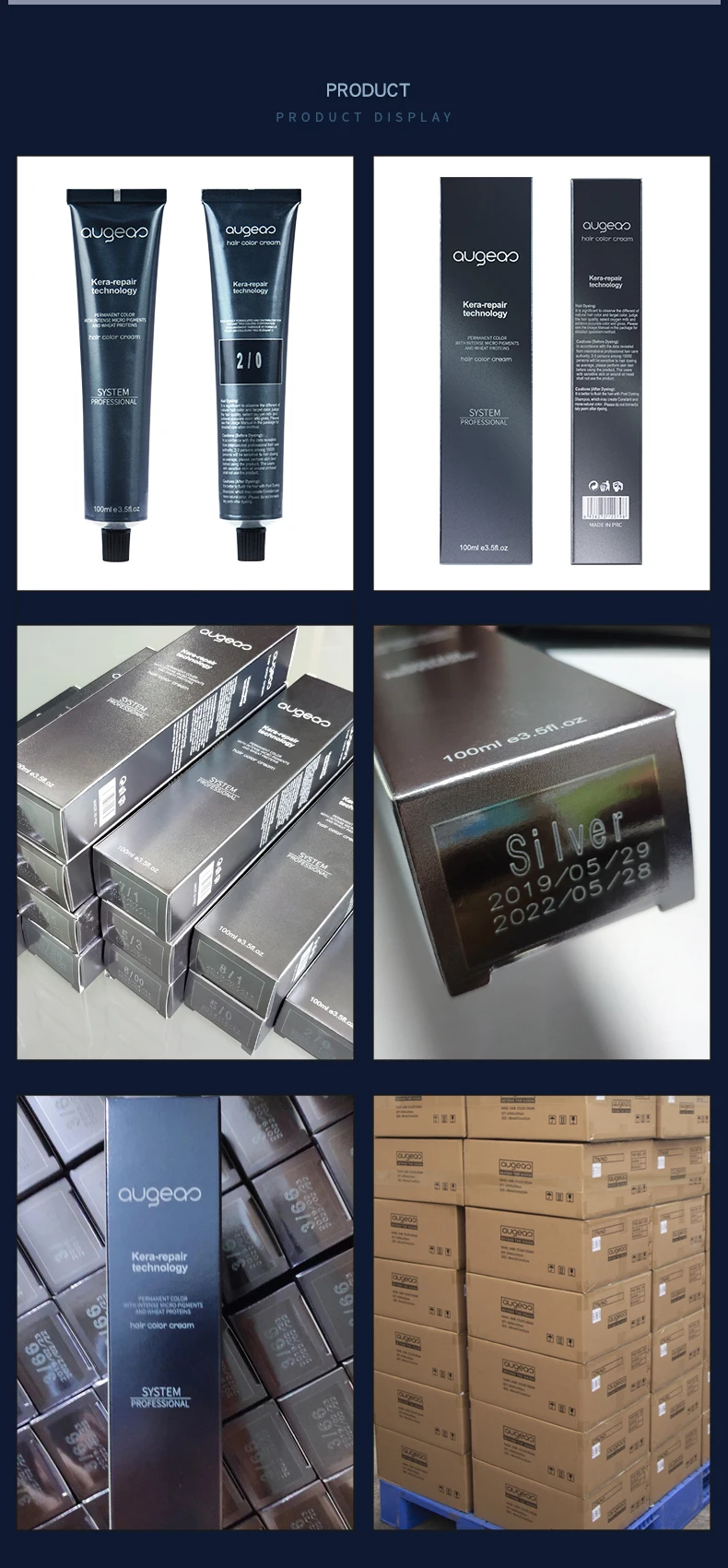 Wholesale Factory Stock Fashion Professional Hair Salon Natural Permanent Hair Color Cream
