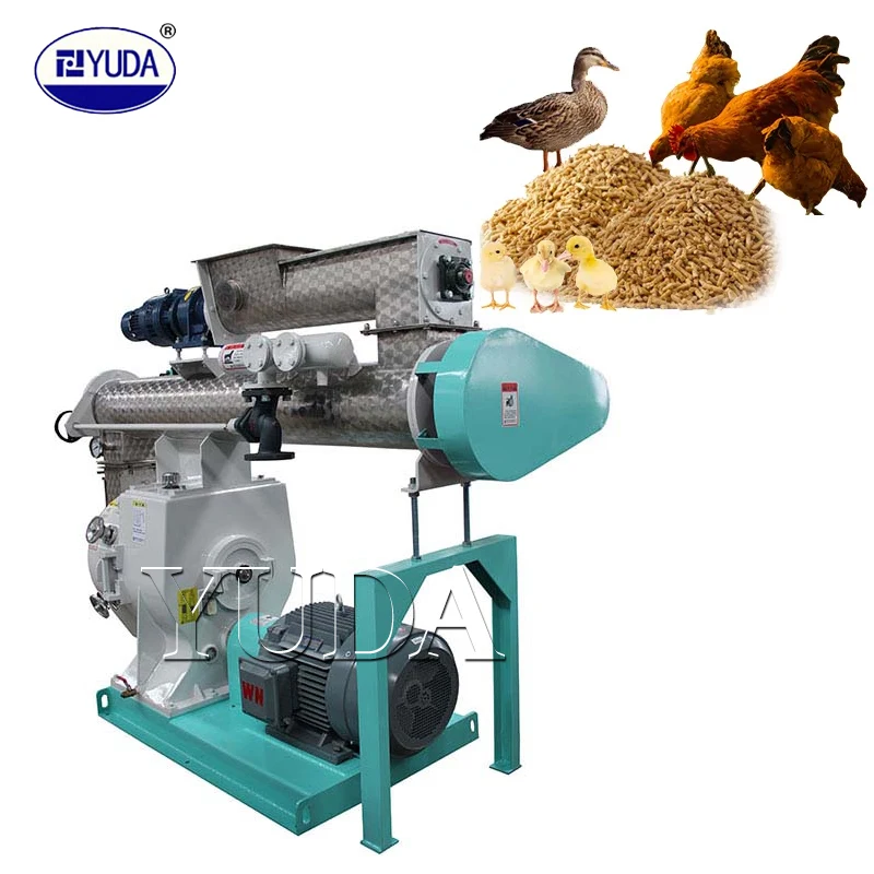 YUDA SZLH350 Animal Feed Processing Machine Ring Die Feed Pelletizer 3ton/h Pellet Mill Machine
