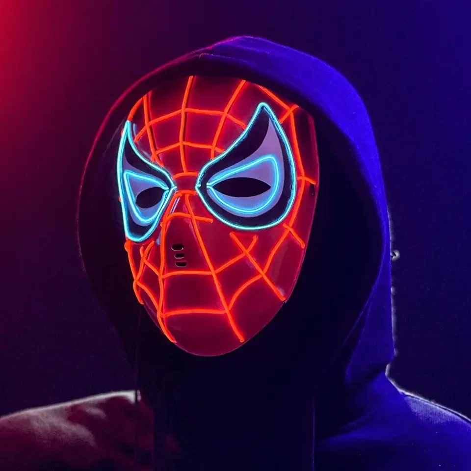 Лидер продаж маски Marvel Super Hero светодиодные для Хэллоуина косплей Проволочная маска костюмы