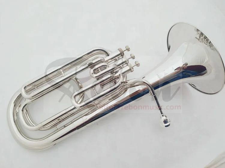 
Weifang Rebon B key Nickel Silver Baritone tuba with soft case 