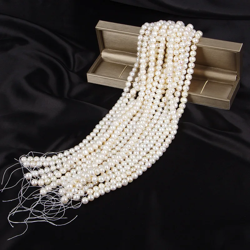 Wholesale Natural 2mm~11mm Round Fresh Water Pearl 3A Quality Pearl White Purple Pink Beads For Earring Making