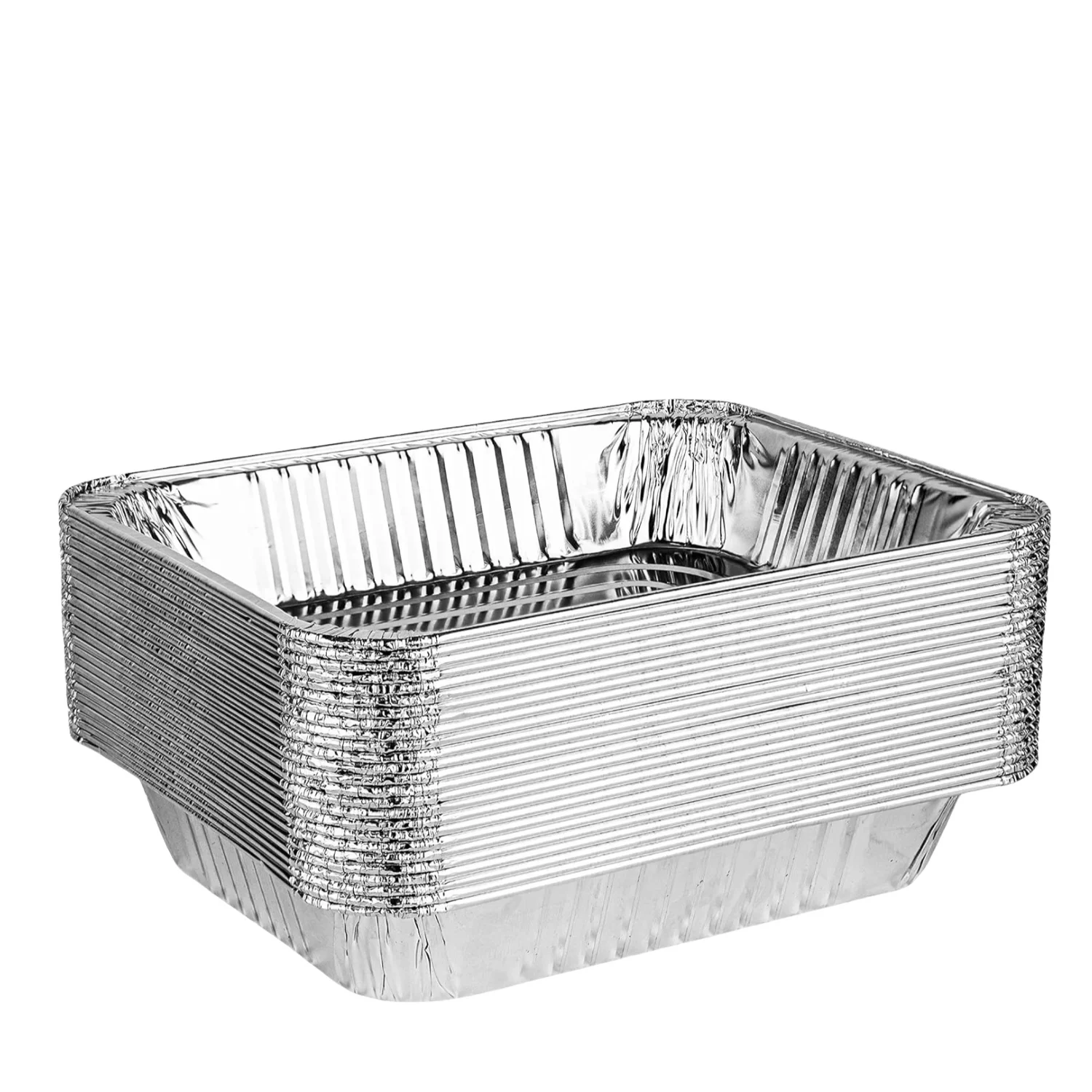 Hot Sale 20+ Sizes Oblong Aluminum Pans Disposable Takeout Foil ContainersSmall Size Tin Foil Trays With Lids 450ML 13x10x4.2cm