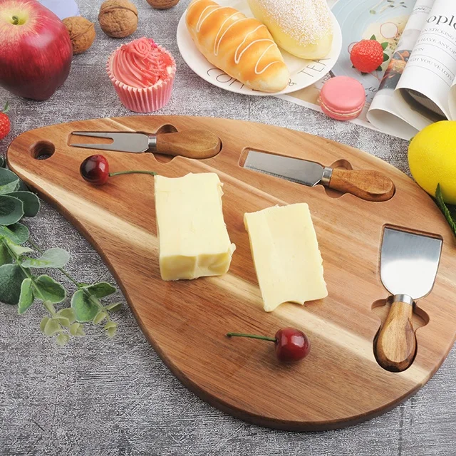 Board Knife Set Cheese Cutting Board Factory Supply Wooden for Home Use Cheese Tools Cheese Slicers Competitive Price All-season