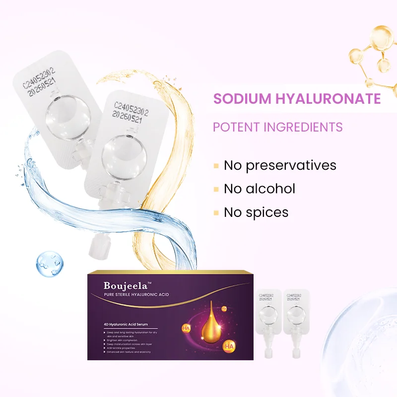 Korea Most Popular Pure 4D Hyaluronic Acid Ampoule Skin Care Face Serum