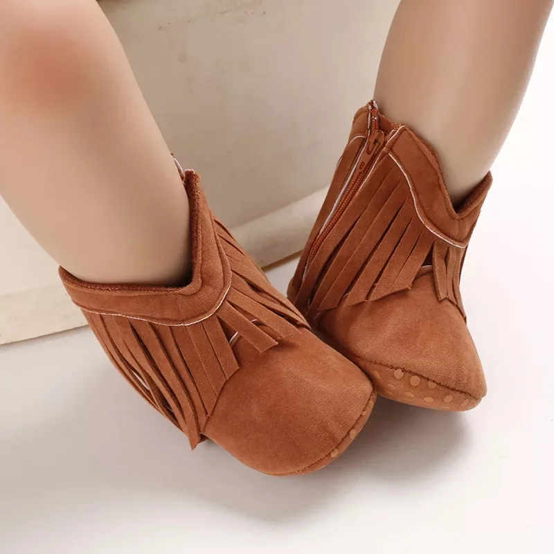 Autumn and Winter  fashion l baby boots baby soft soled suede leather shoes six colors baby retro tasse Moccasins