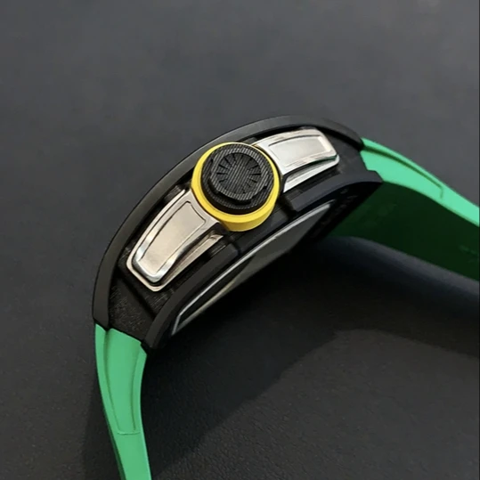 High End Automatic Watch Accessories Parts For Rm Wristwatch Accessories With Rubber Straps And Sapphire Mirror