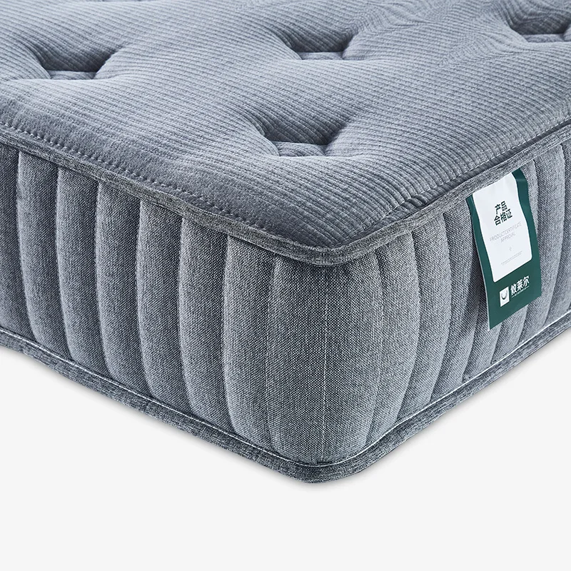 Knitted Fabric King Size Bed with Breathable Memory Foam Mattress Waterproof and Fireproof for Furniture Use