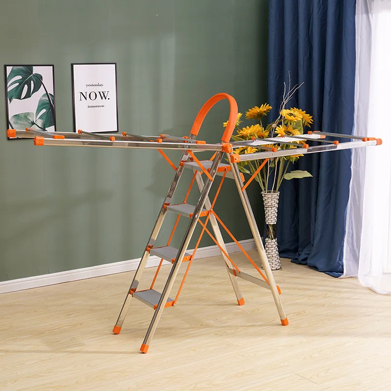 Home use with floor folding ladder, drying rack, wing shaped zigzag ladder, climbing ladder, folding rack