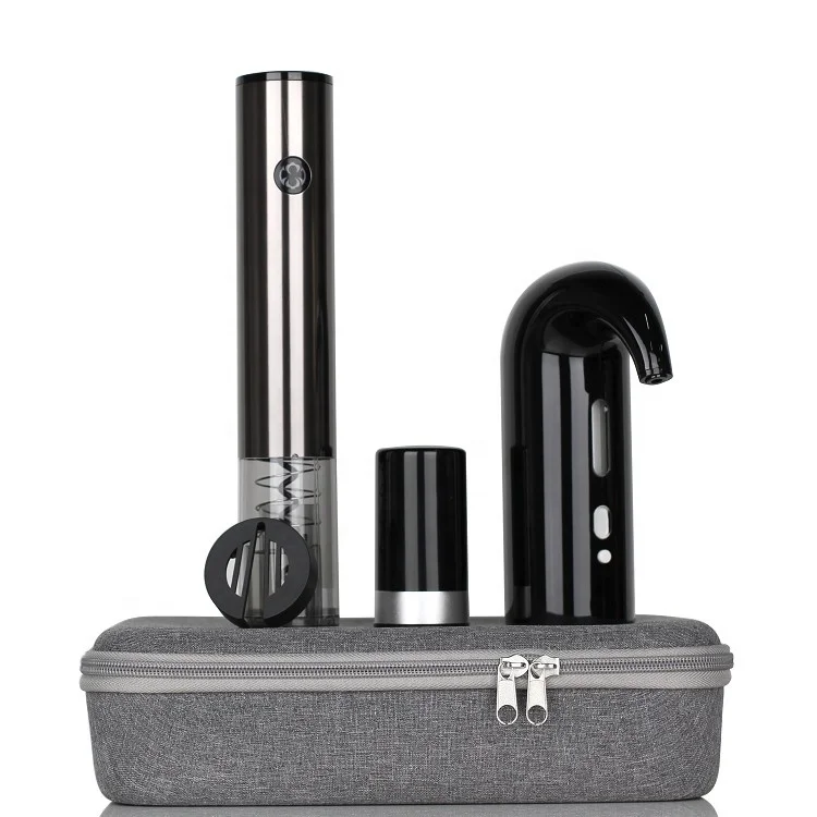 The Best Selling Products Made in China 7 in 1 Electric Wine Opener and Aerator Gift Set for Wedding Souvenir Guests