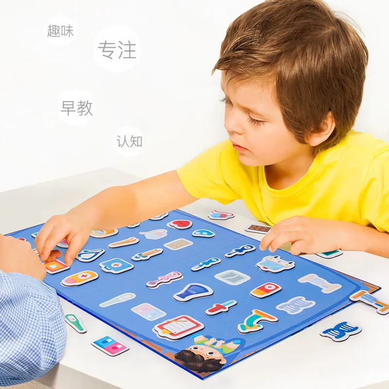 Magnetic Toys Animal Farm Traffict tools Numbers custom magnetic elements cheap price magnetic puzzle kids board book toys