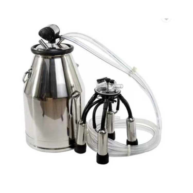 Farm Cow Portable Double Buckets Milking Machine Electric Vacuum Pump Camel Goat Sheep Cow Milking Machine