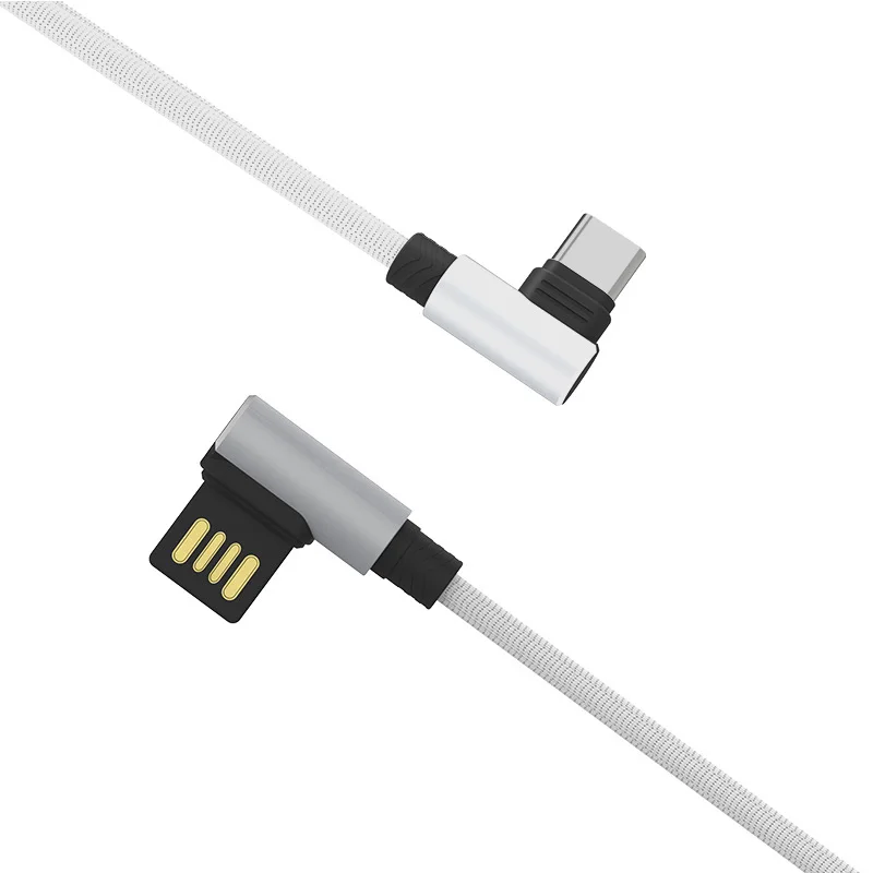 Производитель SOMOSTEL 90 градусов зарядный нейлоновый плетеный кабель для передачи данных прямой угол тканевый Плетеный USB Type C мобильного