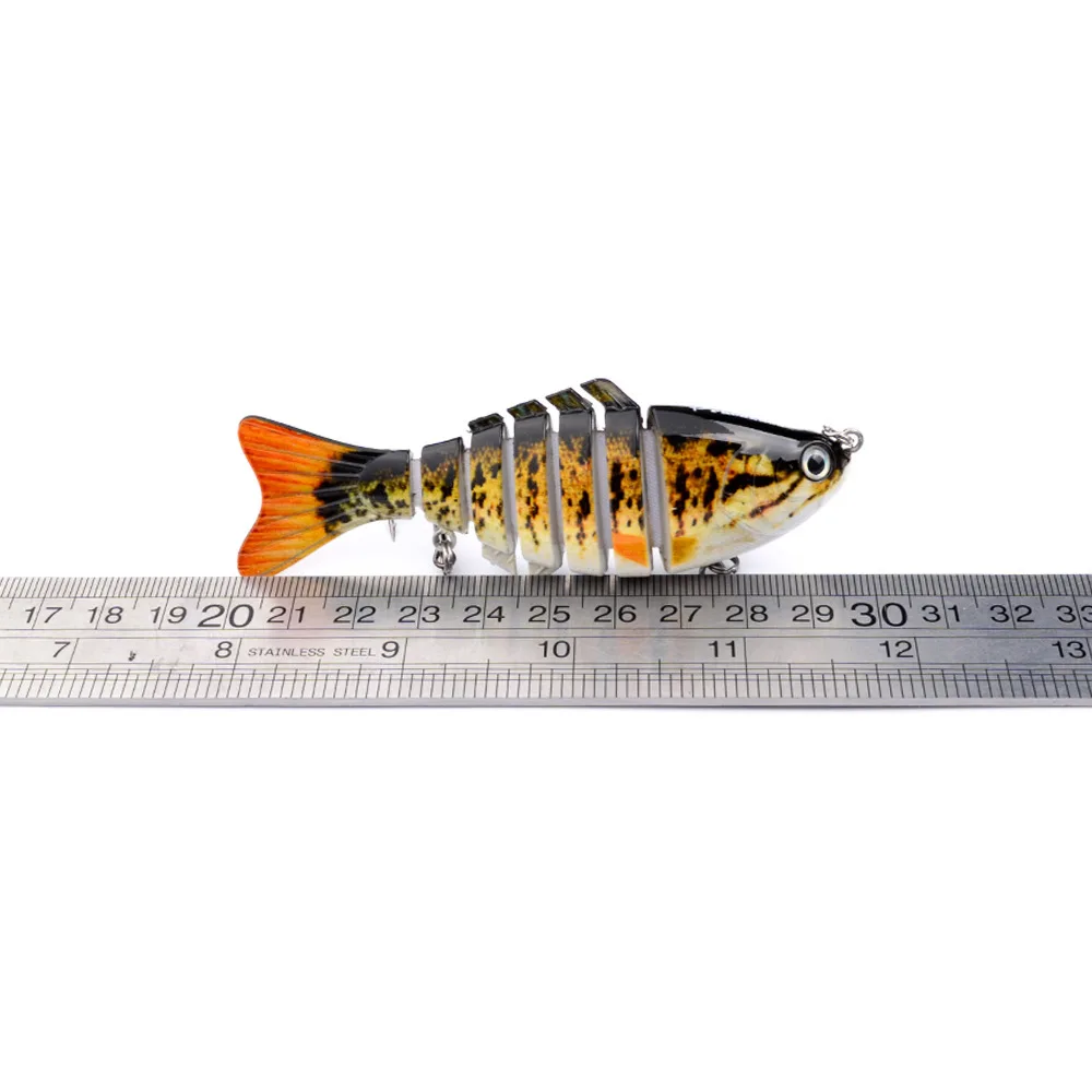 OBM Multi-Section Hard Lure Attractive Fake Fish Fishing Bait Trout Carp Entire Sea Area Ocean Boat Fishing Metal Plastic Wood